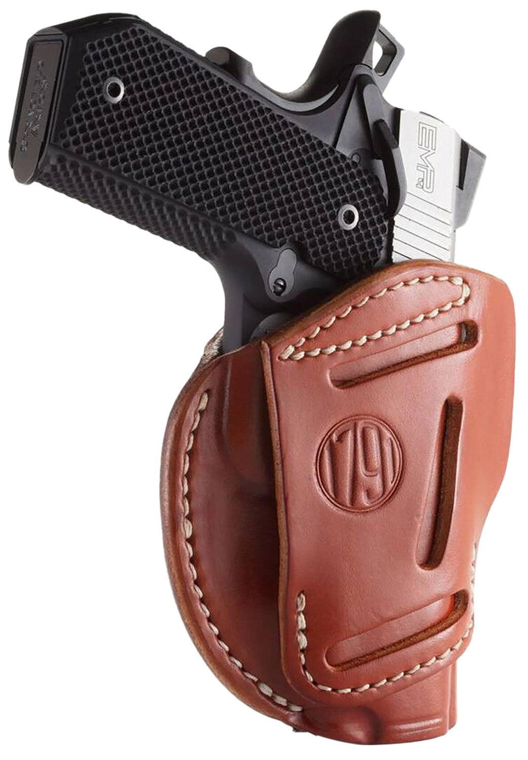 1791 Gunleather 3-Way IWB/OWB Size 01 Classic Brown Leather Belt Loop Holster