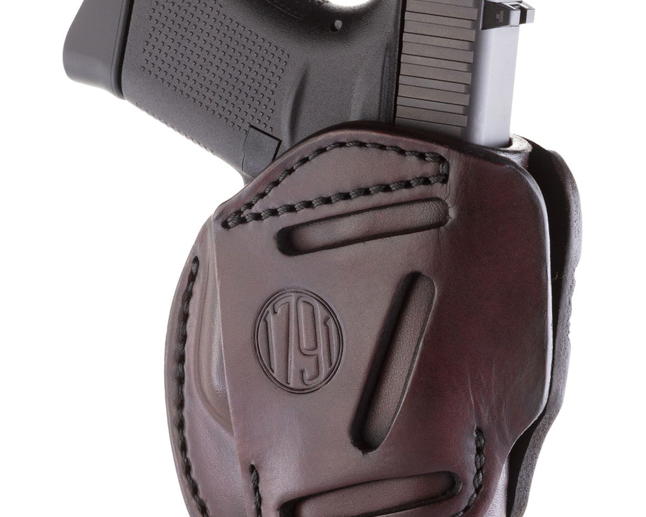 1791 Gunleather 3-Way IWB/OWB Size 02 Signature Brown Leather Holster