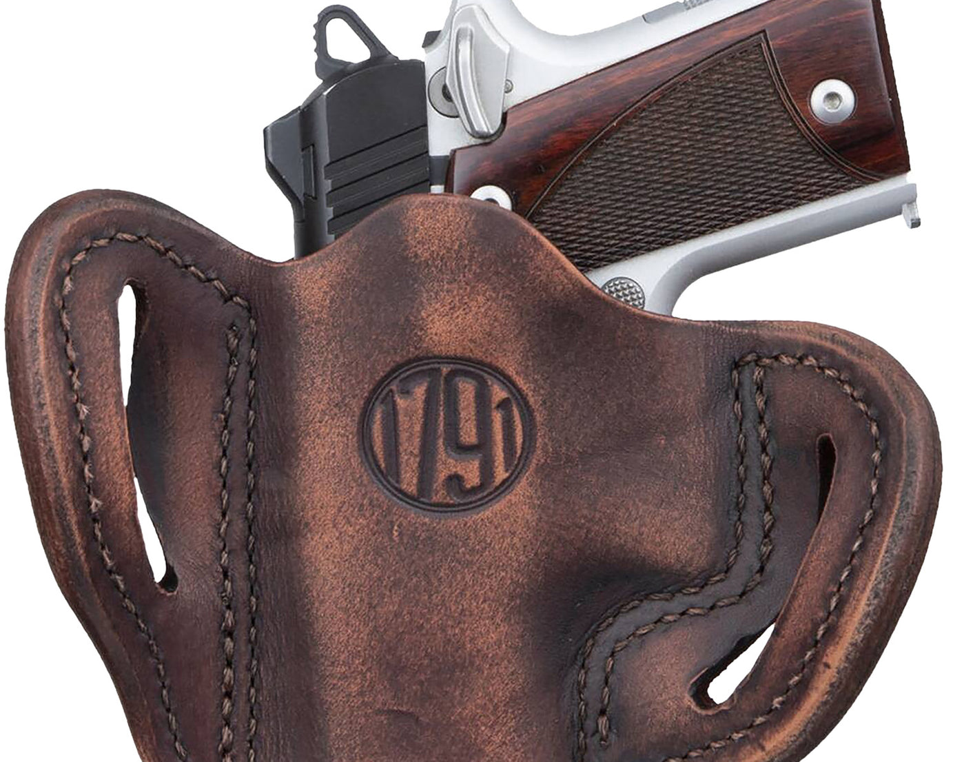 1791 Gunleather BHC Optic Ready OWB Compact Vintage Leather Holster