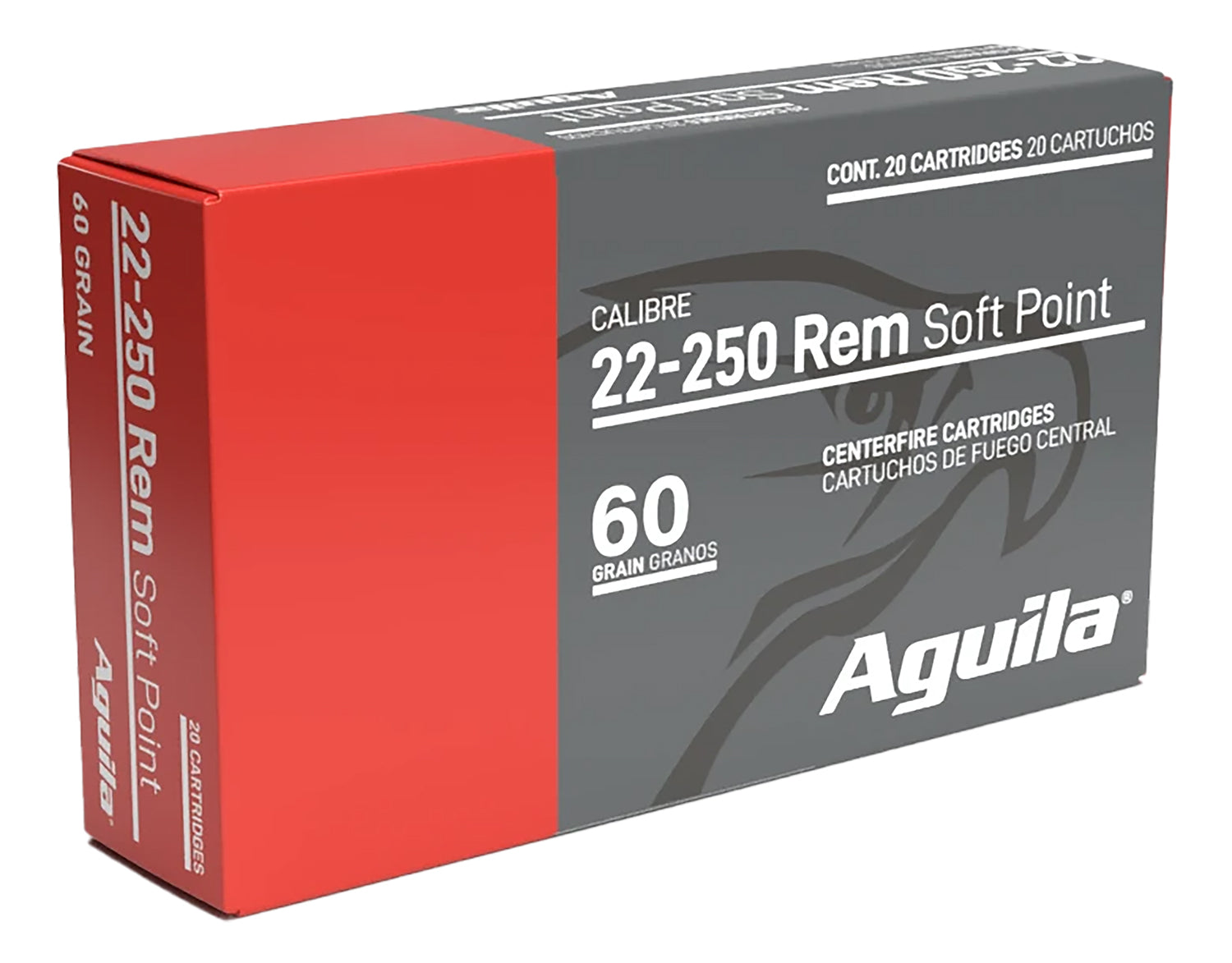 Aguila 22-250Rem 60gr Centerfire Rifle Rounds