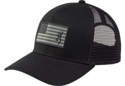 BROWNING CAP GLORY MESH SNAP BACK AMER FLAG PATCH