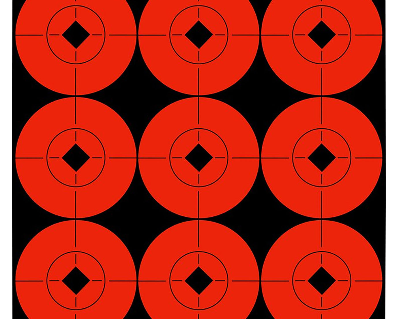 Birchwood Casey Self-Adhesive Paper Black/Orange 2" Bullseye Target Spots