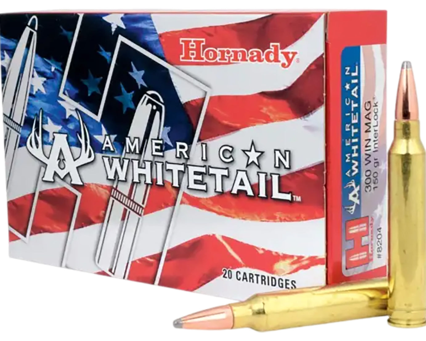 Hornady American Whitetail 300WinMag 150gr InterLock Spire Point Rounds