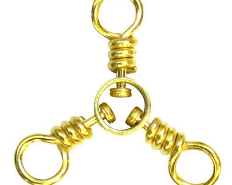 Eagle Claw Brass 3-way Swivel Size 4 4pk - The Sportsman's Exchange