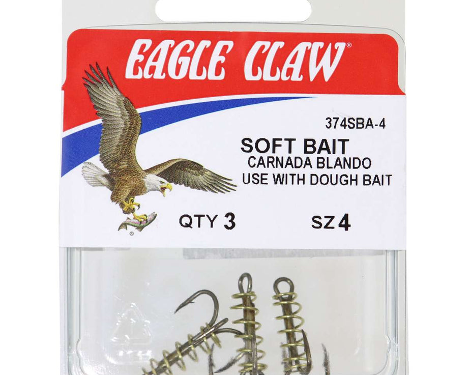 Eagle Claw 2X Treble Hook - SoftBait w/Spring - Bronze