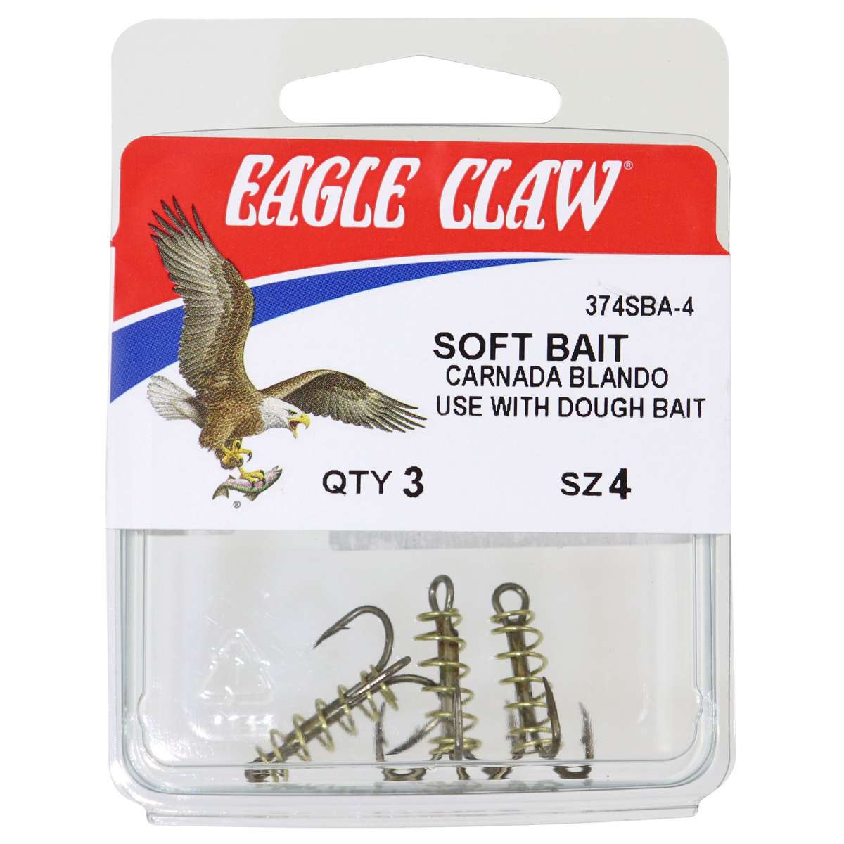 Eagle Claw 2X Treble Hook - SoftBait w/Spring - Bronze