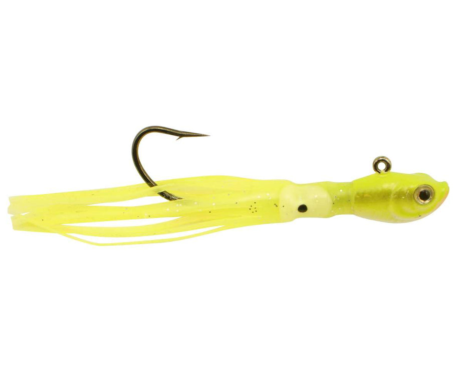 Spro SW Squidtail Jig 3/8oz Crazy Chartreuse - The Sportsman's Exchange