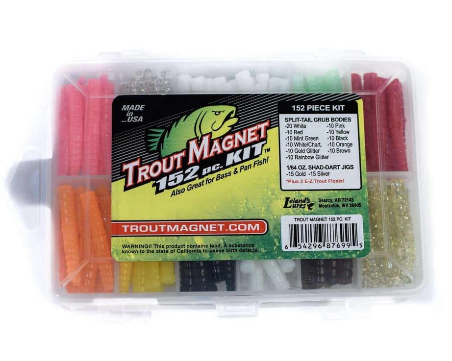 Leland's Lures Trout Magnet 152 Piece Soft Bait Kit