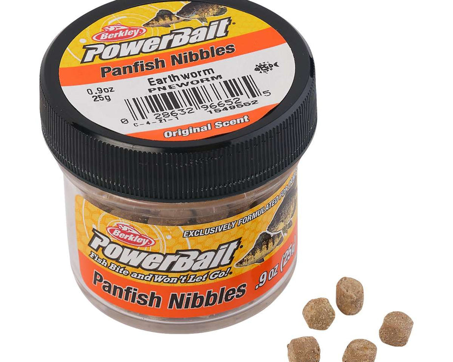 Berkley PB Panfish Nibbles 0.9oz Earthworm - POS - The Sportsman's Exchange