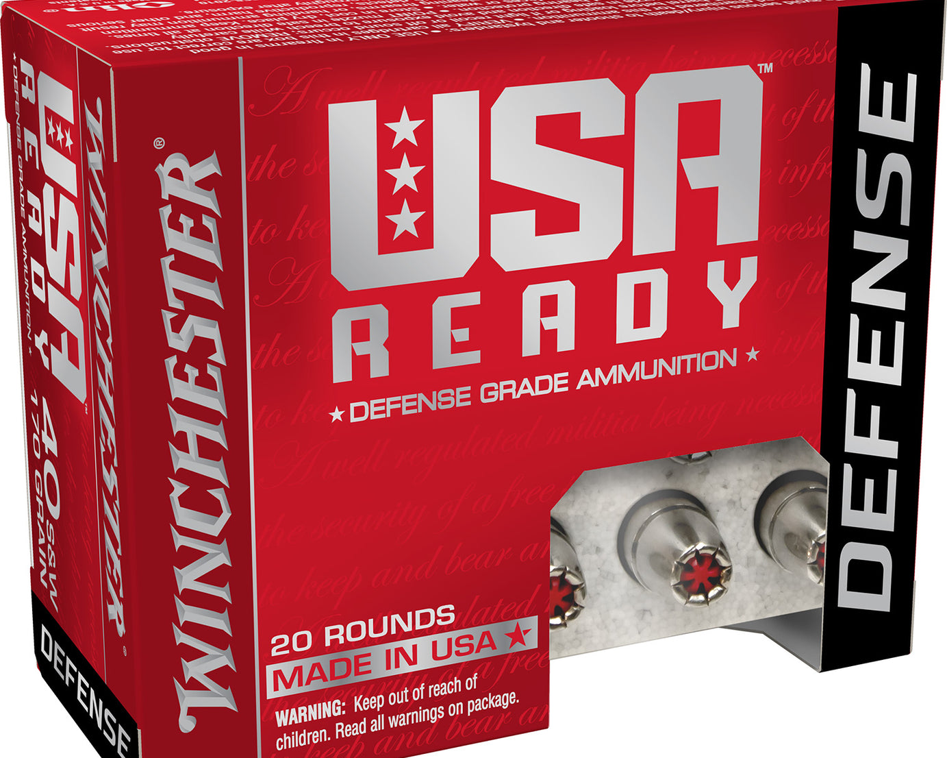 Winchester Ammo RED40HP USA Ready 40S&W 170gr