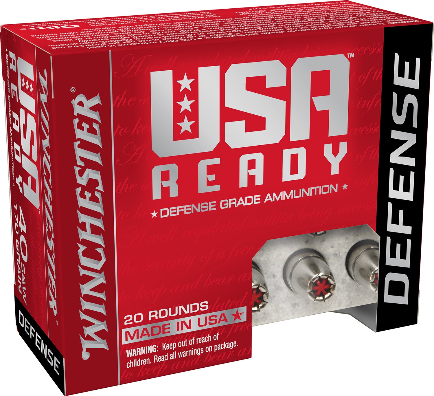 Winchester Ammo RED40HP USA Ready 40S&W 170gr