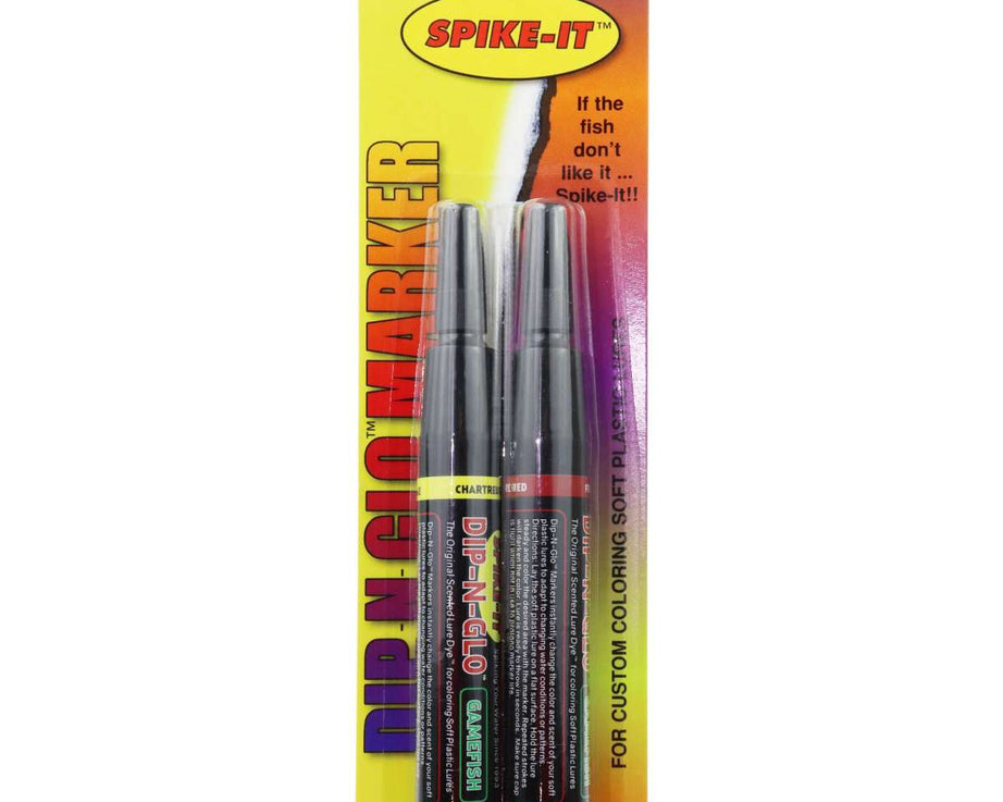 Spike It Double Marker 2pk Gamefish Chartreuse/Red - The Sportsman's Exchange